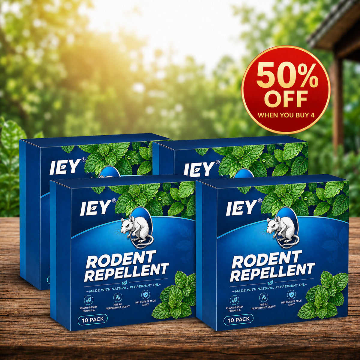 💥LAST DAY SALE 50%OFF💥🟢 Natural Peppermint Rodent Repellent Tablets – 10 Pack