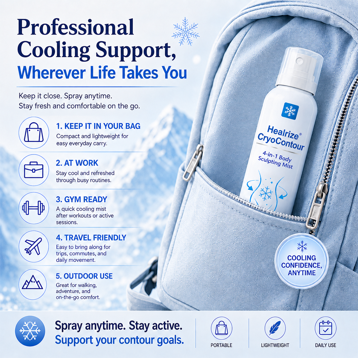𝐇𝐞𝒂𝒍𝗿𝗶𝙯𝙚® CryoContour 4-in-1 Body Sculpting Mist