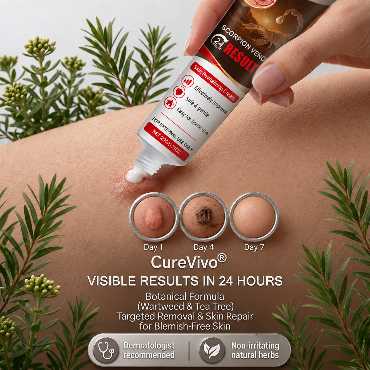 𝐎𝐟𝐟𝐢𝐜𝐢𝐚𝐥 𝐁𝐫𝐚𝐧𝐝 𝐒𝐭𝐨𝐫𝐞 |👨‍⚕️🔥𝗖𝘂𝗿𝗲𝗩𝗶𝘃𝗼® Scorpion Skin Care Cream | Advanced Skin Smoothing Treatment for Spots & Uneven Skin Appearance