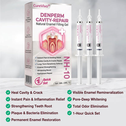 🇺🇸🦷👩‍⚕️CureViVo® DenPerm Cavity-Repair Natural Enamel Filling Gel👍