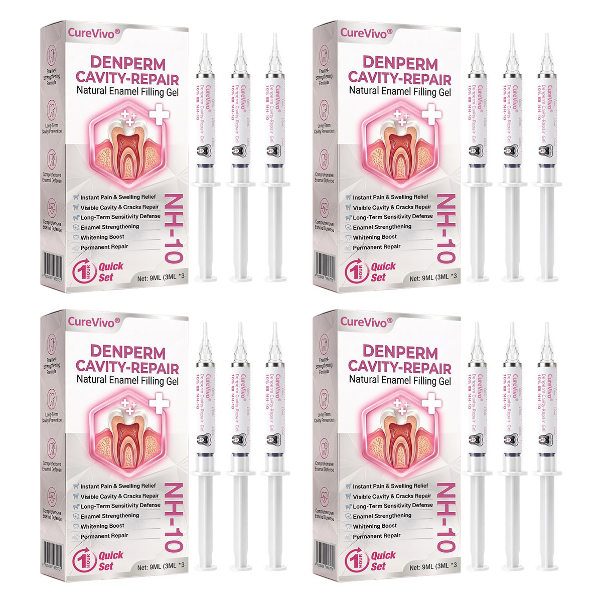 🇺🇸🦷👩‍⚕️CureViVo® DenPerm Cavity-Repair Natural Enamel Filling Gel👍