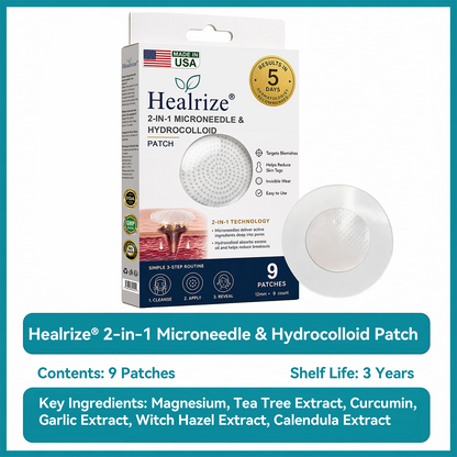 🇺🇸✅𝐇𝐞𝒂𝒍𝗿𝗶𝙯𝙚®2-in-1 Microneedle & Hydrocolloid Patch🔥| Removes Raised Moles, Acne, Flat Warts & Skin Tags | Helps Improve Wrinkles, Scars & Blemishes | Invisible Patches for Face & Body