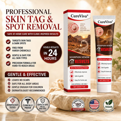 𝐎𝐟𝐟𝐢𝐜𝐢𝐚𝐥 𝐁𝐫𝐚𝐧𝐝 𝐒𝐭𝐨𝐫𝐞 |👨‍⚕️🔥𝗖𝘂𝗿𝗲𝗩𝗶𝘃𝗼® Scorpion Skin Care Cream | Advanced Skin Smoothing Treatment for Spots & Uneven Skin Appearance