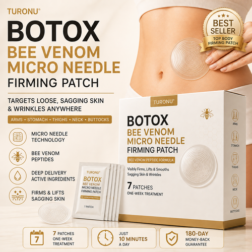 🔥 80%OFF — FINAL 3 HOURS🔥Turonu® Botox Bee Venom Microneedle Firming Patch (Bat Wings,Stretch Marks,Wrinkles & Cellulite — Just 10 Minutes a Day,Visible Results in 7 Days.)