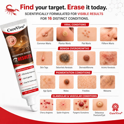 𝐎𝐟𝐟𝐢𝐜𝐢𝐚𝐥 𝐁𝐫𝐚𝐧𝐝 𝐒𝐭𝐨𝐫𝐞 |👨‍⚕️🔥𝗖𝘂𝗿𝗲𝗩𝗶𝘃𝗼® Scorpion Skin Care Cream | Advanced Skin Smoothing Treatment for Spots & Uneven Skin Appearance