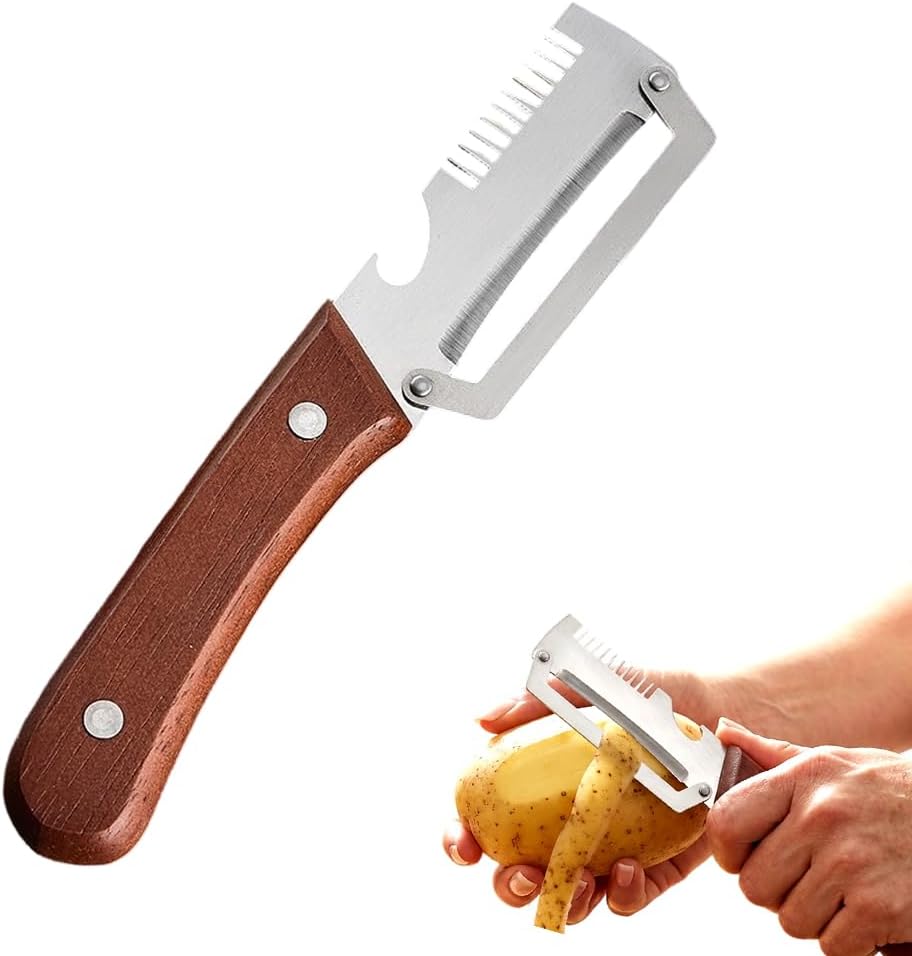 Enjoy 30% OFF for adding the second one | 🧡SVOZK®-3-in-1 Vegetable Peeler with Wooden Handle