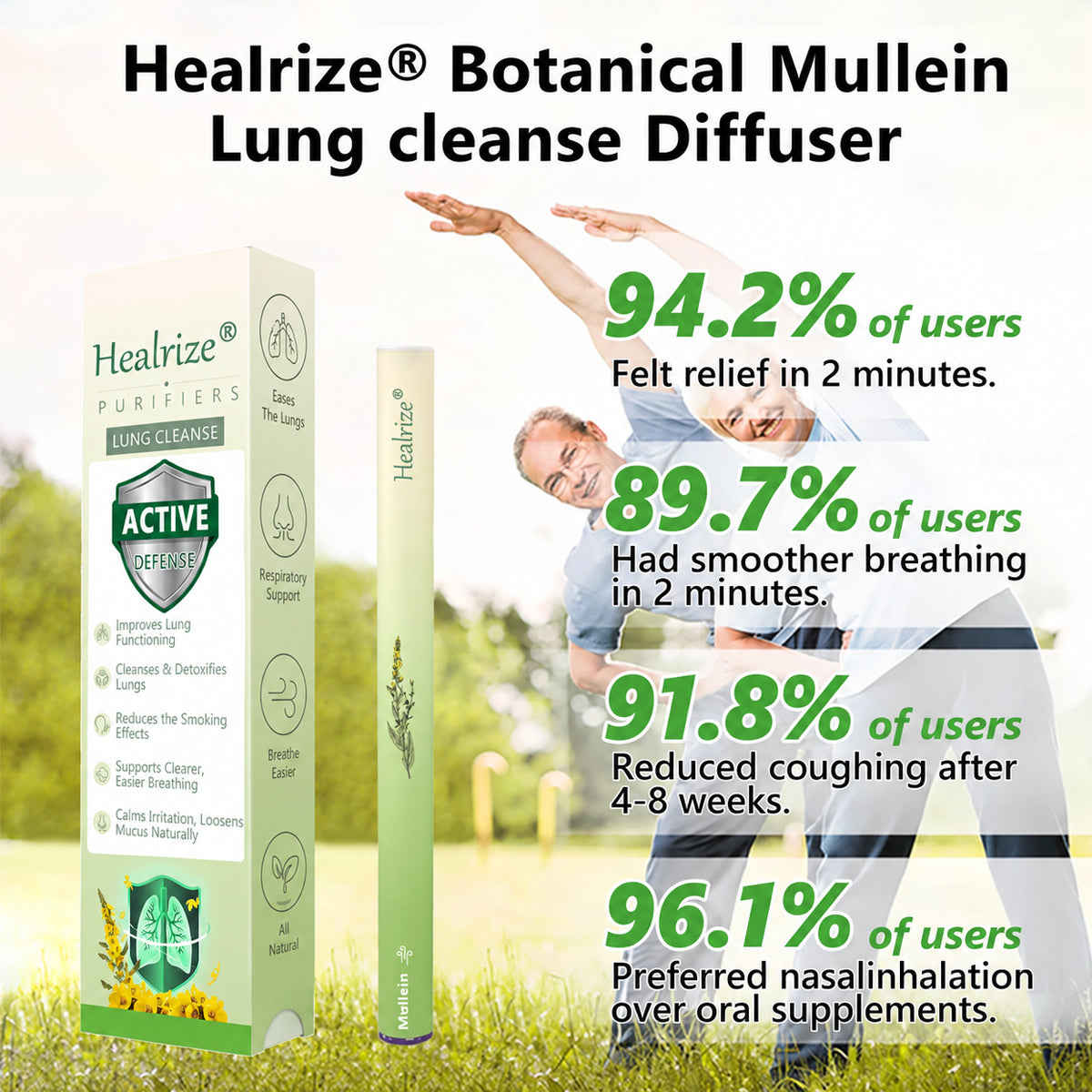 🇺🇸𝙏𝙧𝙪𝙨𝙩𝙚𝙙 𝑼.𝑺. 𝙎𝙩𝙖𝙣𝙙𝙖𝙧𝙙 🦚 | Healrize® 𝐁𝐨𝐭𝐚𝐧𝐢𝐜𝐚𝐥 𝐌𝐮𝐥𝐥𝐞𝐢𝐧 𝐋𝐮𝐧𝐠 𝐂𝐥𝐞𝐚𝐧𝐬𝐞 𝐃𝐢𝐟𝐟𝐮𝐬𝐞𝐫🔥(👨‍⚕️Cough, Pharyngitis, shortness of breath, sputum, stuffy nose, bronchitis, bronchitis, allergy symptoms, lung discomfort)