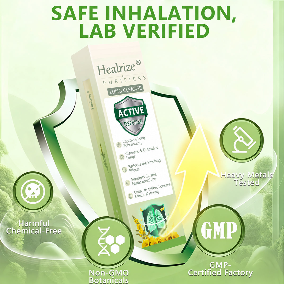 🇺🇸𝙏𝙧𝙪𝙨𝙩𝙚𝙙 𝑼.𝑺. 𝙎𝙩𝙖𝙣𝙙𝙖𝙧𝙙 🦚 | Healrize® 𝐁𝐨𝐭𝐚𝐧𝐢𝐜𝐚𝐥 𝐌𝐮𝐥𝐥𝐞𝐢𝐧 𝐋𝐮𝐧𝐠 𝐂𝐥𝐞𝐚𝐧𝐬𝐞 𝐃𝐢𝐟𝐟𝐮𝐬𝐞𝐫🔥(👨‍⚕️Cough, Pharyngitis, shortness of breath, sputum, stuffy nose, bronchitis, bronchitis, allergy symptoms, lung discomfort)