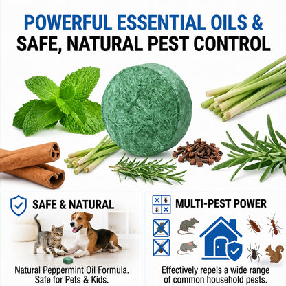 💥LAST DAY SALE 50%OFF💥🟢 Natural Peppermint Rodent Repellent Tablets – 10 Pack