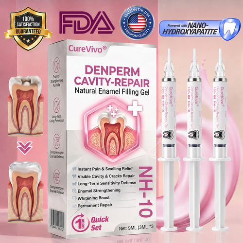 🇺🇸🦷👩‍⚕️CureViVo® DenPerm Cavity-Repair Natural Enamel Filling Gel👍