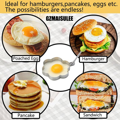 🔥🔥5-Piece Stainless Steel Fried Egg Mold Set — Suitable for Frying and Cooking✨✨