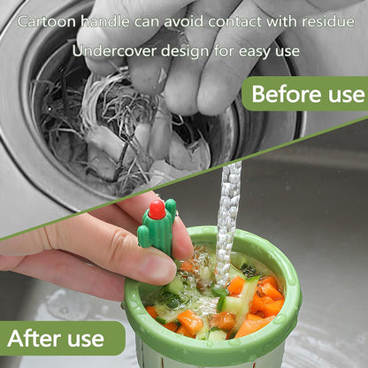 🔥🔥HEATWOLF® Cactus-Shaped Kitchen Sink Drain Strainer ✨Features a widened rim design that perfectly fits 99% of sinks, ensuring a stable, wobble-free fit🎁🎁