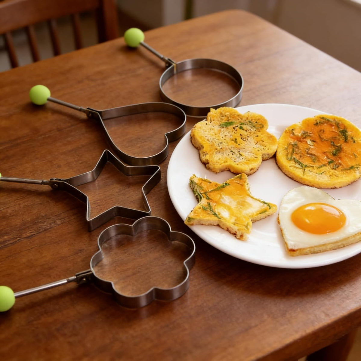 🔥🔥5-Piece Stainless Steel Fried Egg Mold Set — Suitable for Frying and Cooking✨✨