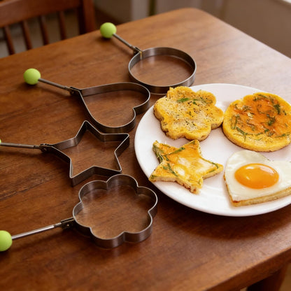 🔥🔥5-Piece Stainless Steel Fried Egg Mold Set — Suitable for Frying and Cooking✨✨