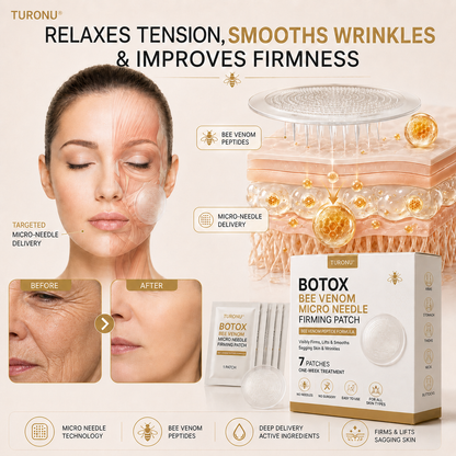 🔥 80%OFF — FINAL 3 HOURS🔥Turonu® Botox Bee Venom Microneedle Firming Patch (Bat Wings,Stretch Marks,Wrinkles & Cellulite — Just 10 Minutes a Day,Visible Results in 7 Days.)