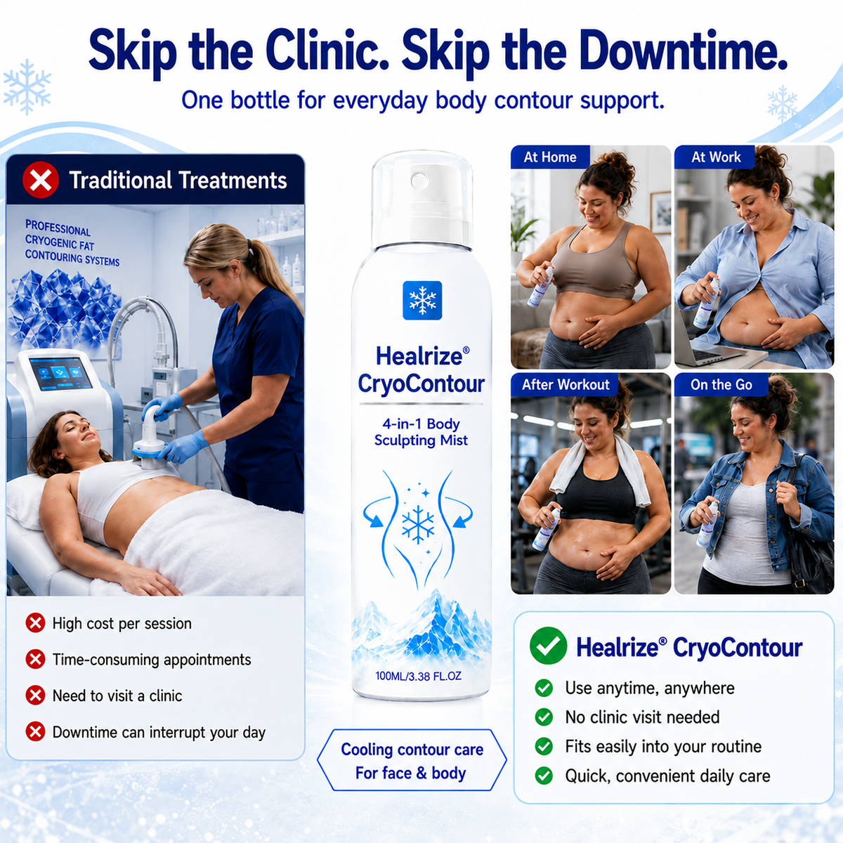 𝐇𝐞𝒂𝒍𝗿𝗶𝙯𝙚® CryoContour 4-in-1 Body Sculpting Mist