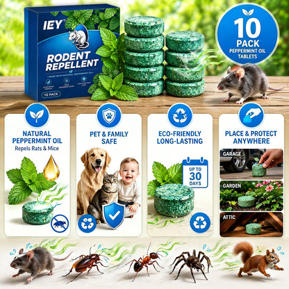 💥LAST DAY SALE 50%OFF💥🟢 Natural Peppermint Rodent Repellent Tablets – 10 Pack