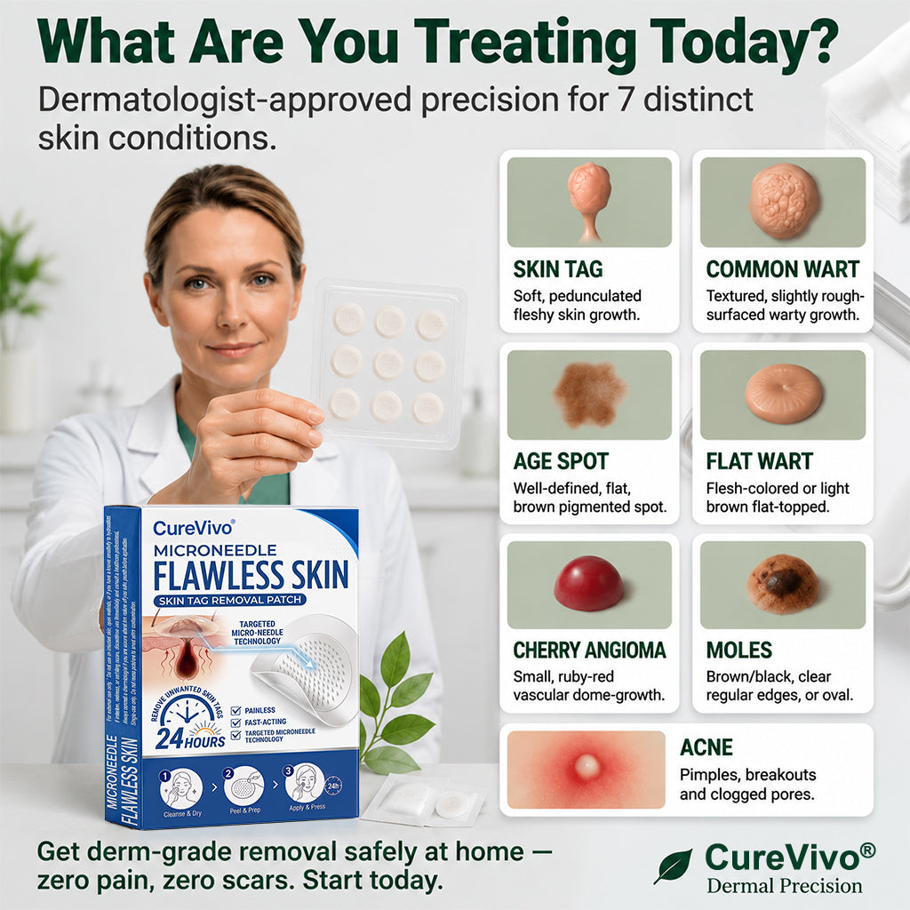 👩‍⚕️🏆 𝐎𝐟𝐟𝐢𝐜𝐢𝐚𝐥 𝐒𝐭𝐨𝐫𝐞 | 𝐂𝐮𝐫𝐞𝐕𝐢𝐯𝐨® 🌿 𝐁𝐨𝐭𝐚𝐧𝐢𝐜𝐚𝐥 𝐌𝐢𝐜𝐫𝐨𝐧𝐞𝐞𝐝𝐥𝐞 𝐇𝐲𝐝𝐫𝐨𝐜𝐨𝐥𝐥𝐨𝐢𝐝 𝐏𝐚𝐭𝐜𝐡 (𝐅𝐨𝐫 𝐒𝐤𝐢𝐧 𝐓𝐚𝐠𝐬, 𝐒𝐦𝐚𝐥𝐥 𝐒𝐤𝐢𝐧 𝐆𝐫𝐨𝐰𝐭𝐡𝐬, 𝐖𝐚𝐫𝐭𝐬, 𝐌𝐨𝐥𝐞𝐬, 𝐀𝐠𝐞 𝐒𝐩𝐨𝐭𝐬 & 𝐏𝐢𝐠𝐦𝐞𝐧𝐭𝐚𝐭𝐢𝐨𝐧 𝐂𝐨𝐧𝐜𝐞𝐫𝐧𝐬)