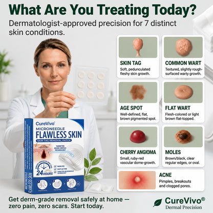 👩‍⚕️🏆 𝐎𝐟𝐟𝐢𝐜𝐢𝐚𝐥 𝐒𝐭𝐨𝐫𝐞 | 𝐂𝐮𝐫𝐞𝐕𝐢𝐯𝐨® 🌿 𝐁𝐨𝐭𝐚𝐧𝐢𝐜𝐚𝐥 𝐌𝐢𝐜𝐫𝐨𝐧𝐞𝐞𝐝𝐥𝐞 𝐇𝐲𝐝𝐫𝐨𝐜𝐨𝐥𝐥𝐨𝐢𝐝 𝐏𝐚𝐭𝐜𝐡 (𝐅𝐨𝐫 𝐒𝐤𝐢𝐧 𝐓𝐚𝐠𝐬, 𝐒𝐦𝐚𝐥𝐥 𝐒𝐤𝐢𝐧 𝐆𝐫𝐨𝐰𝐭𝐡𝐬, 𝐖𝐚𝐫𝐭𝐬, 𝐌𝐨𝐥𝐞𝐬, 𝐀𝐠𝐞 𝐒𝐩𝐨𝐭𝐬 & 𝐏𝐢𝐠𝐦𝐞𝐧𝐭𝐚𝐭𝐢𝐨𝐧 𝐂𝐨𝐧𝐜𝐞𝐫𝐧𝐬)