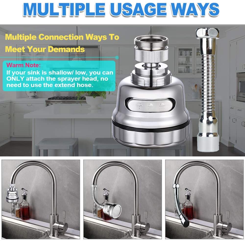 Upgraded 360° Rotatable Faucet Sprayer Head🌟