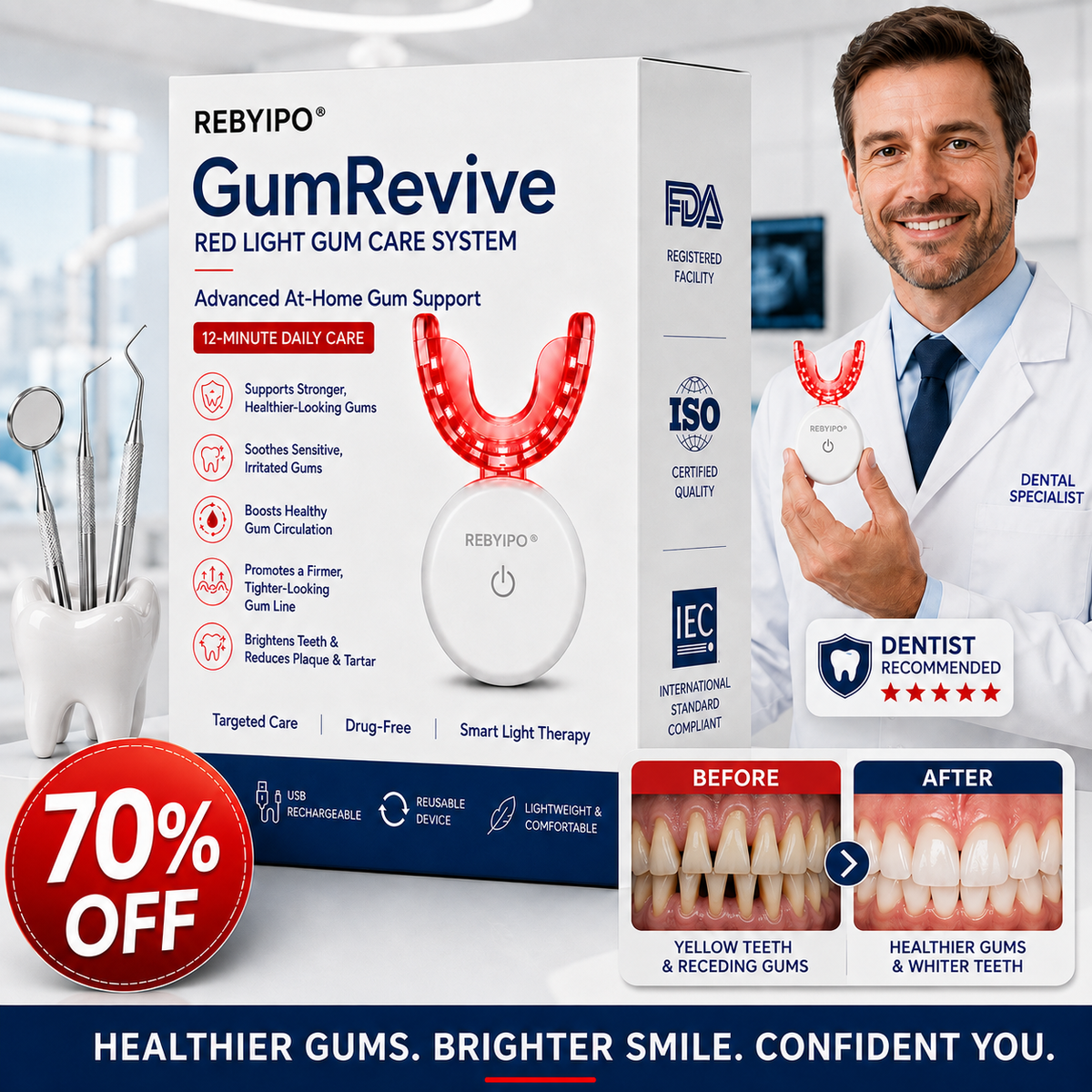 REBYIPO® GumRevive Advanced Dual-Wavelength Gum Care System